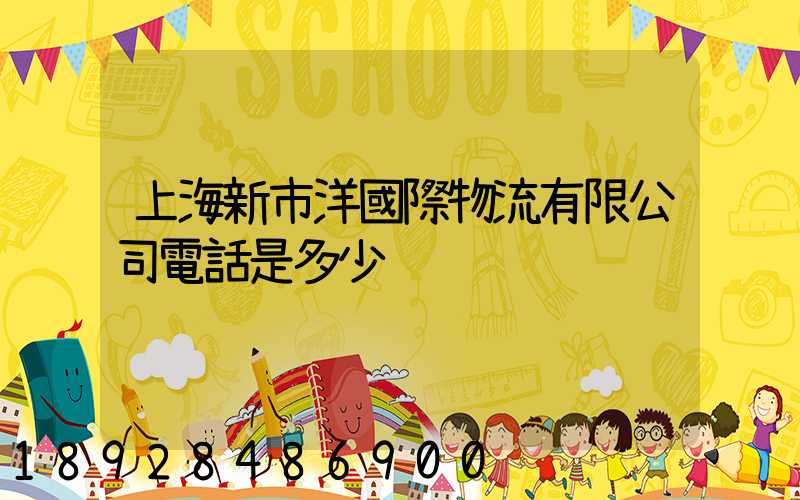 上海新市洋國際物流有限公司電話是多少