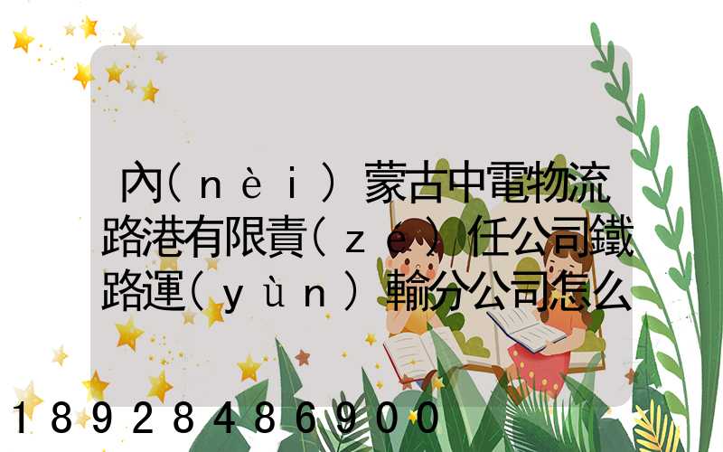 內(nèi)蒙古中電物流路港有限責(zé)任公司鐵路運(yùn)輸分公司怎么樣