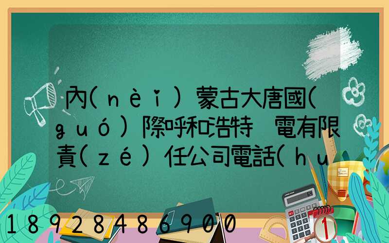 內(nèi)蒙古大唐國(guó)際呼和浩特鋁電有限責(zé)任公司電話(huà)是多少