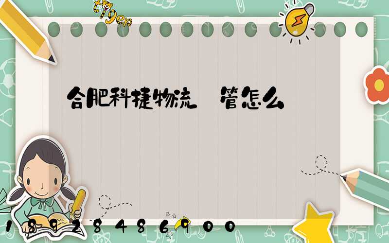 合肥科捷物流倉管怎么樣