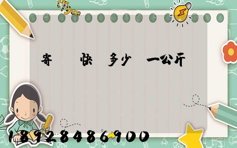 寄國際快遞多少錢一公斤