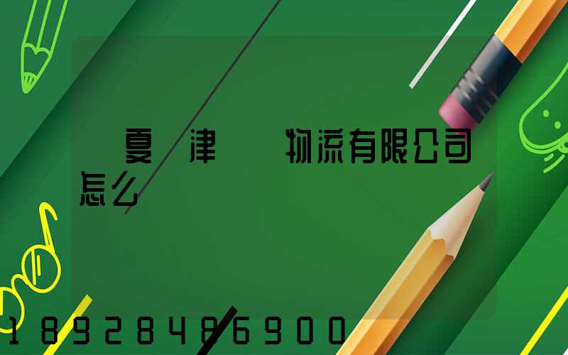 寧夏寧津國際物流有限公司怎么樣