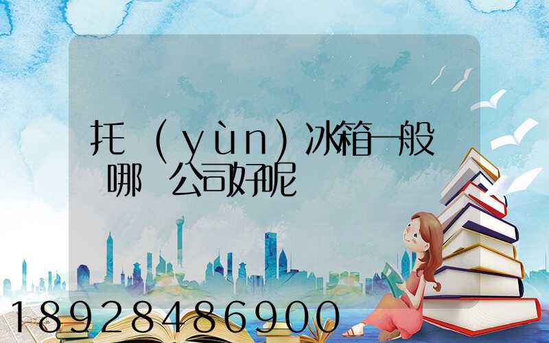 托運(yùn)冰箱一般選擇哪個公司好呢