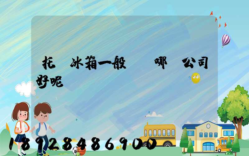 托運冰箱一般選擇哪個公司好呢