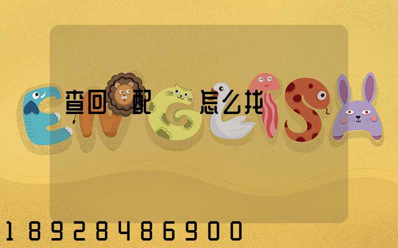 查回頭配貨車怎么找