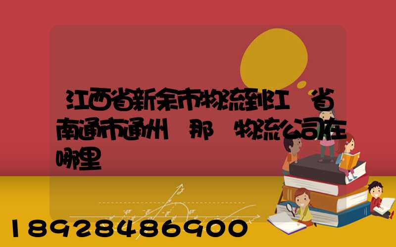 江西省新余市物流到江蘇省南通市通州區那個物流公司在哪里