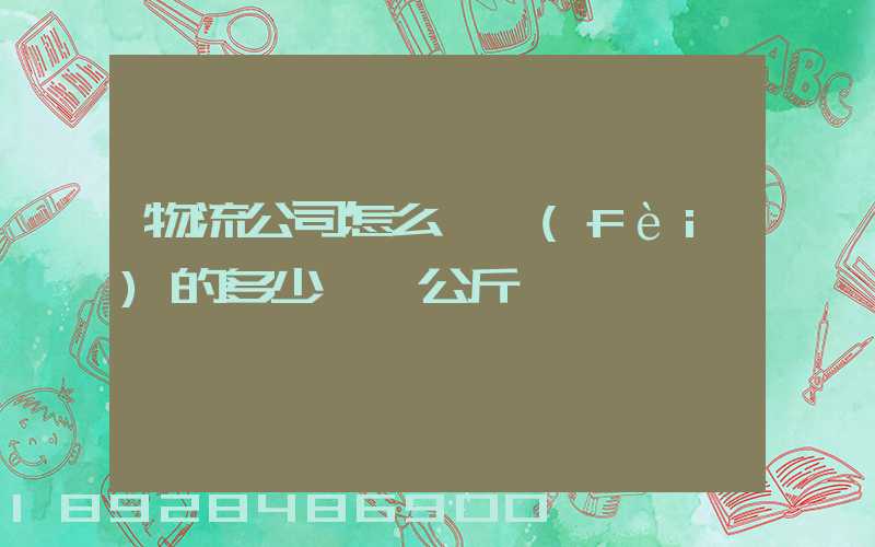 物流公司怎么計費(fèi)的多少錢一公斤