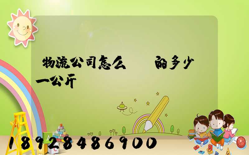 物流公司怎么計費的多少錢一公斤