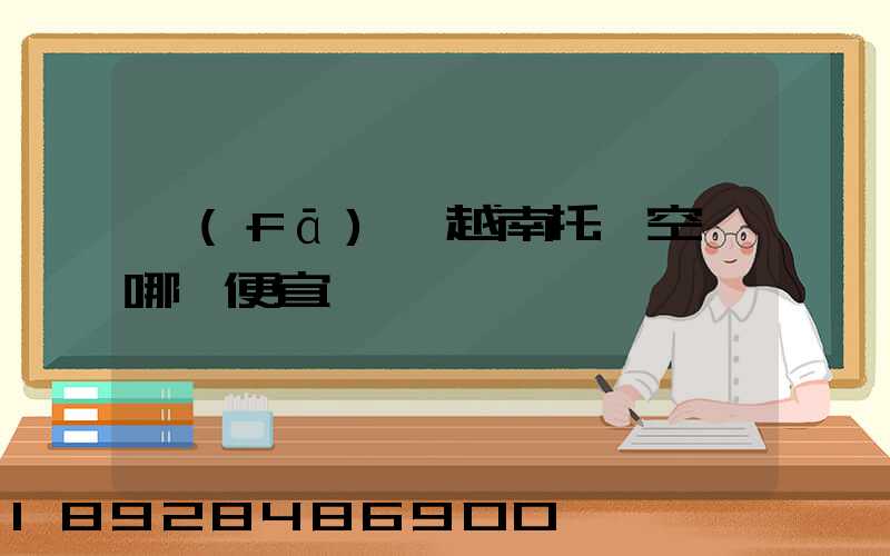 發(fā)貨越南托運空運哪個便宜